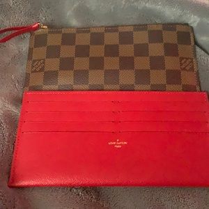 Authentic LV card and bill holder with a zippy